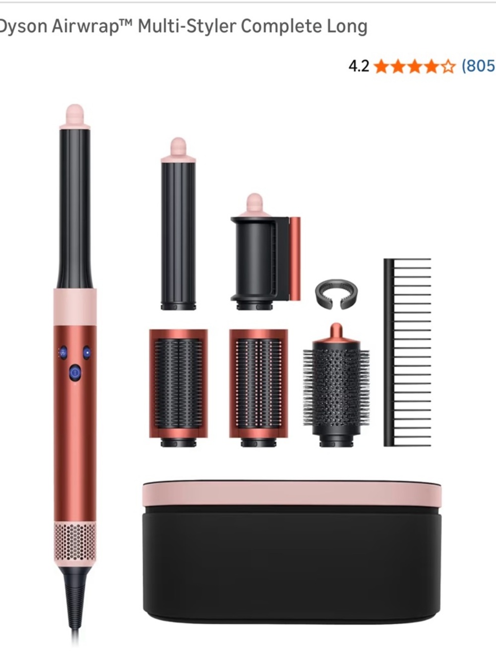 Dyson Multi-Styler Complete Long in Rose Gold and Black